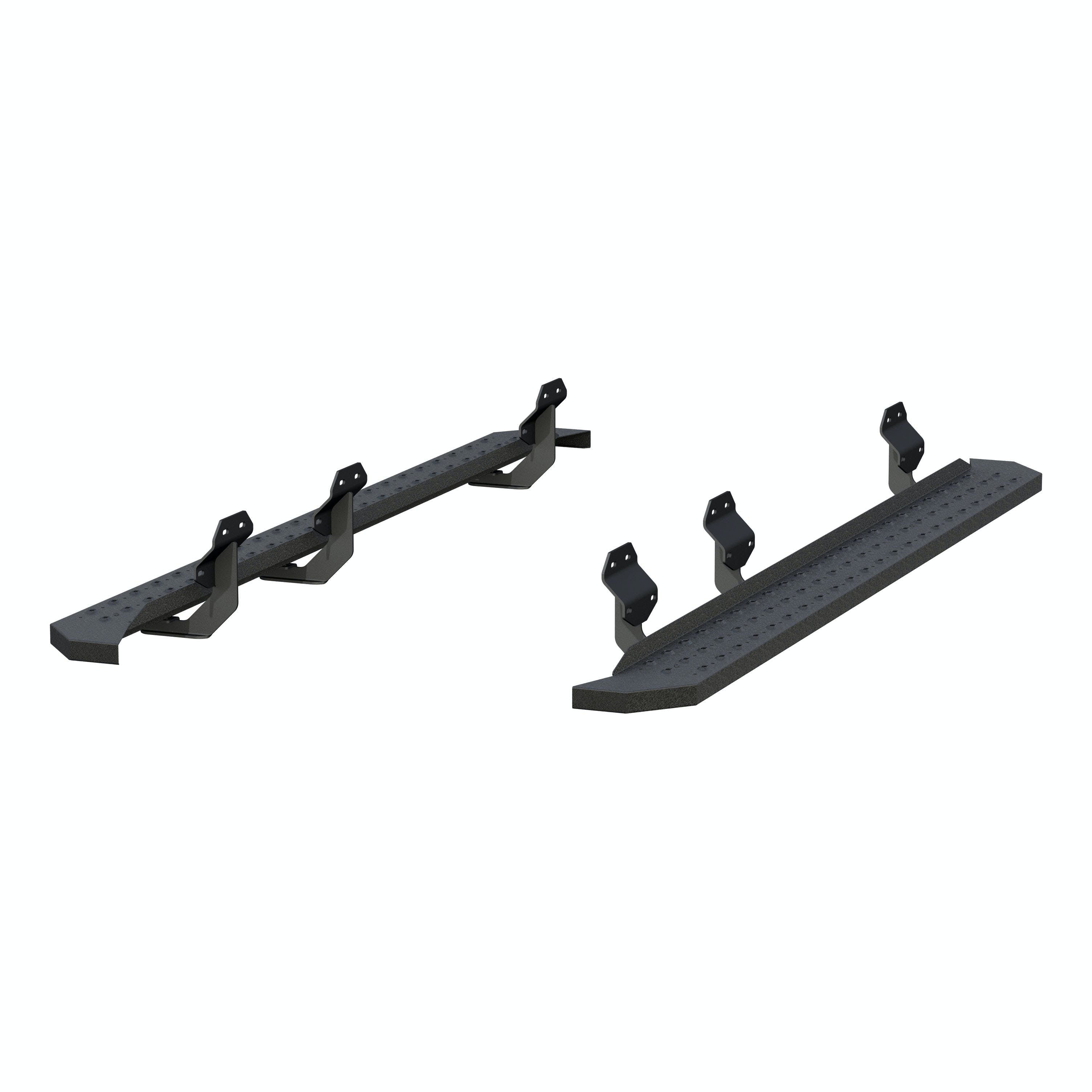ARIES 2055519 RidgeStep 6-1/2" x 91" Black Steel Running Boards, Select Ford F-Series Crew