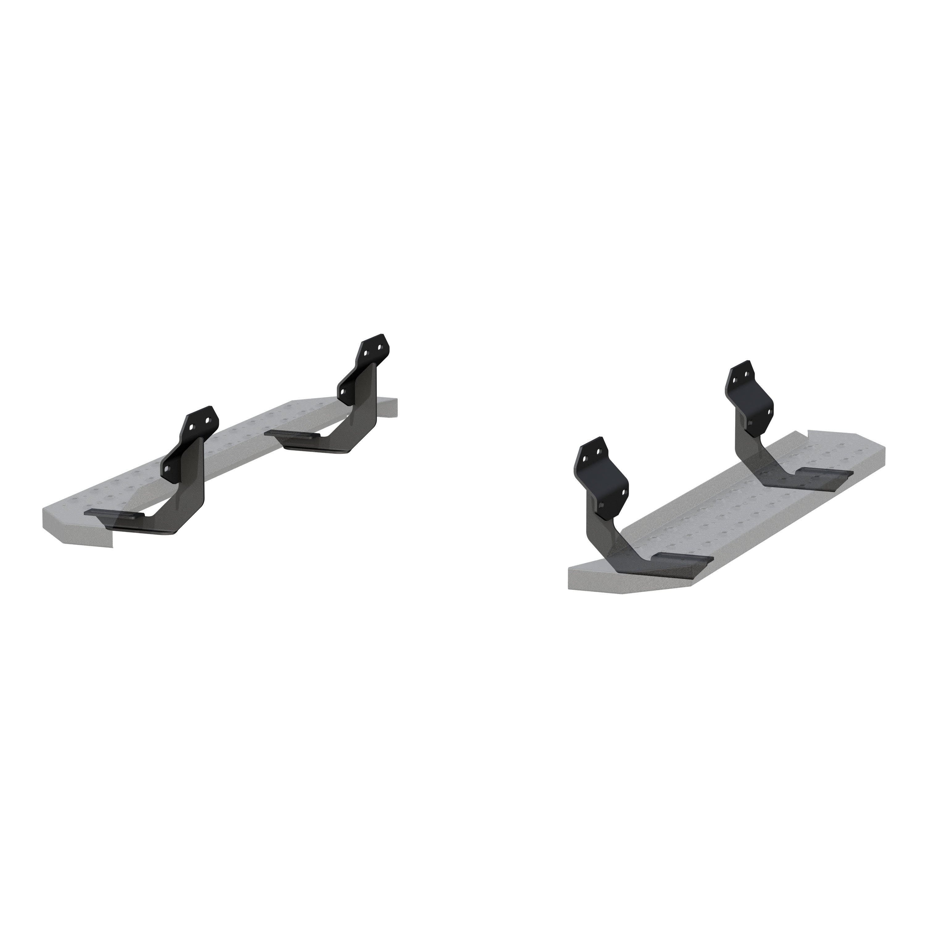 ARIES 2055520 RidgeStep 6-1/2" x 53" Black Steel Running Boards, Select Ford F-Series