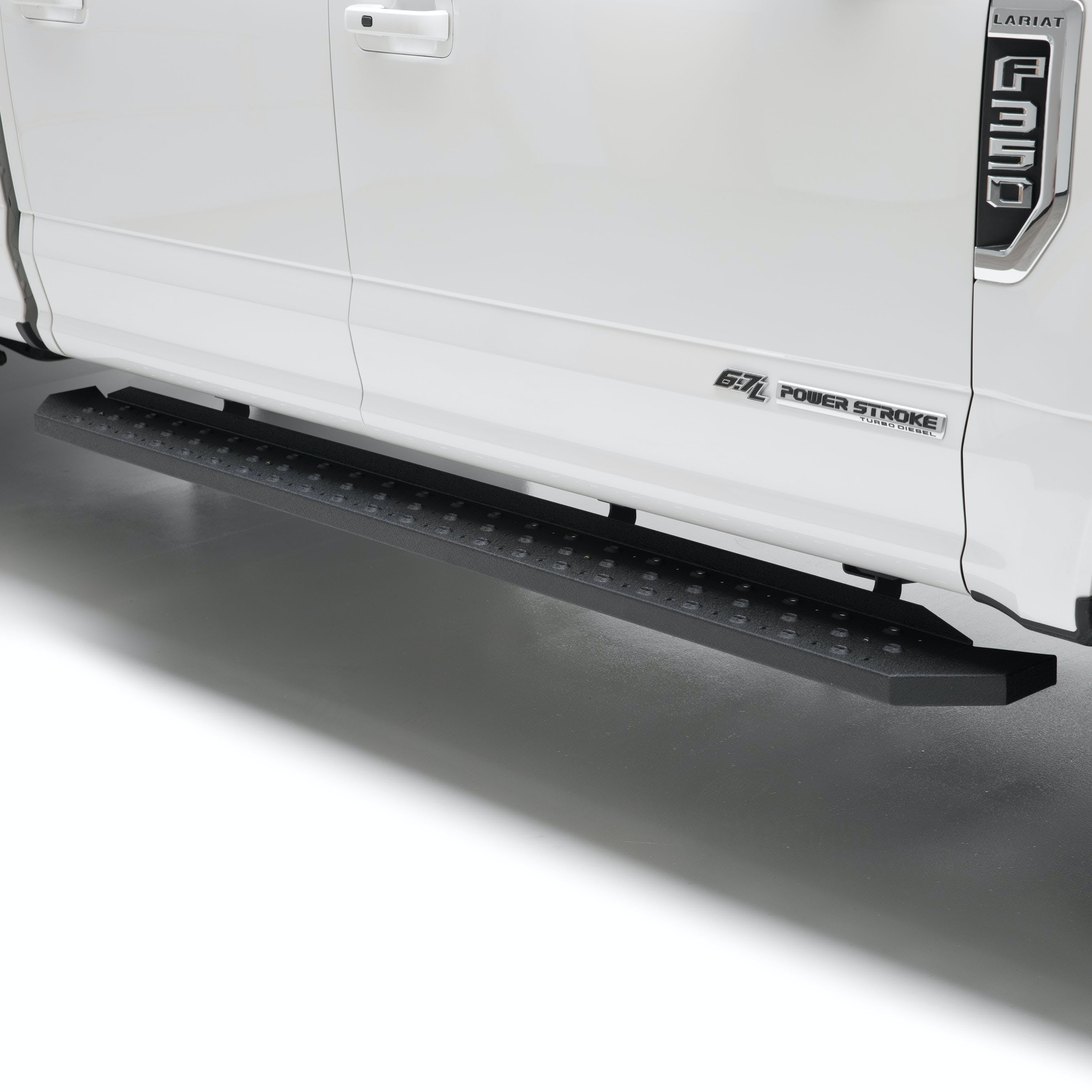 ARIES 2055520 RidgeStep 6-1/2" x 53" Black Steel Running Boards, Select Ford F-Series