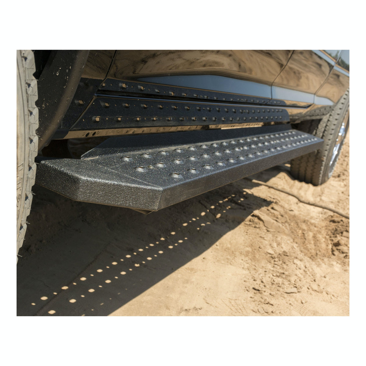 ARIES 2055520 RidgeStep 6-1/2" x 53" Black Steel Running Boards, Select Ford F-Series