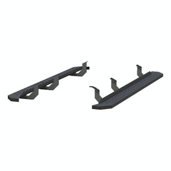 ARIES 2055528 RidgeStep 6-1/2" x 85" Black Steel Running Boards, Select Toyota Tundra