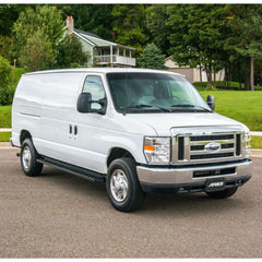 ARIES 2055537 RidgeStep 6-1/2" x 96", 36" Black Steel Running Boards, Select Ford E-Series
