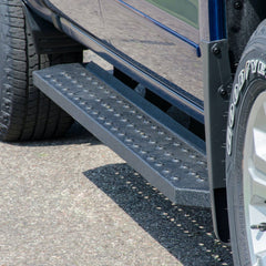 ARIES 2055541 RidgeStep 6-1/2" x 91" Black Steel Running Boards, Select Silverado, Sierra Crew