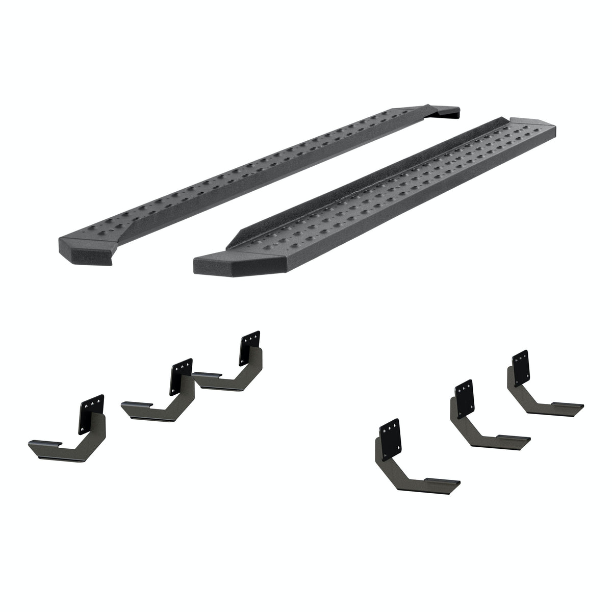 ARIES 2055549 RidgeStep 6-1/2" x 91" Black Steel Running Boards, Select Ram 1500 Crew Cab