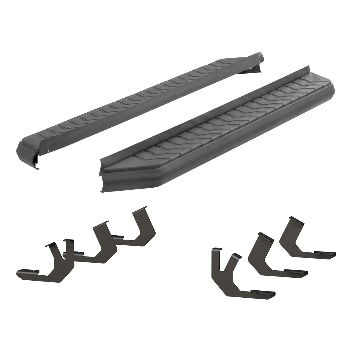 ARIES 2061025 AeroTread 5" x 70" Black Stainless Running Boards, Select Toyota 4Runner