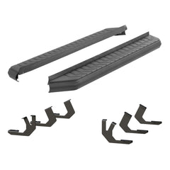 ARIES 2061025 AeroTread 5" x 70" Black Stainless Running Boards, Select Toyota 4Runner