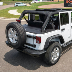 ARIES 2070475 Black Aluminum Security Cargo Lid, Select Jeep JK Unlimited