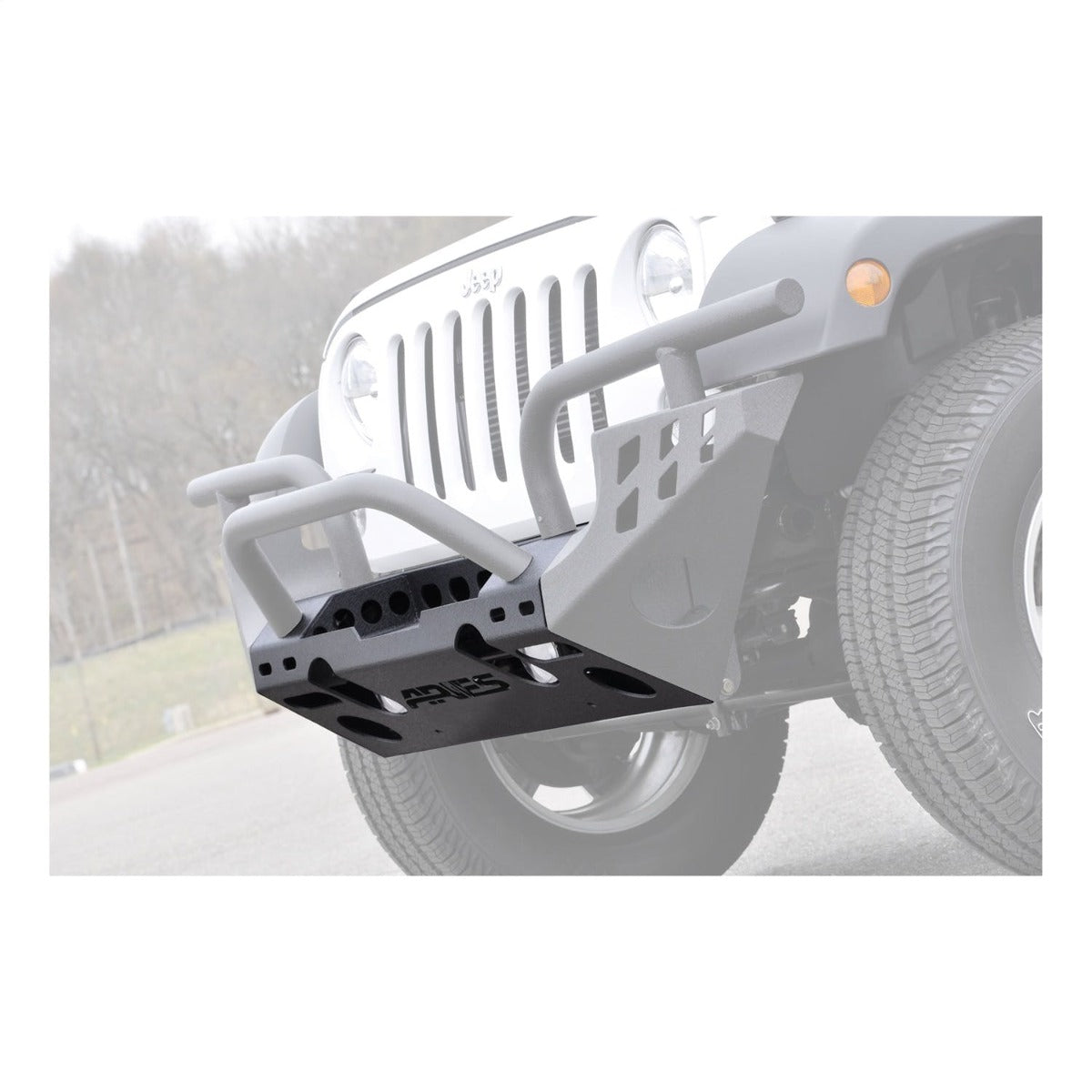 ARIES 2081001 TrailChaser Jeep Wrangler JK Aluminum Front Bumper Center Section