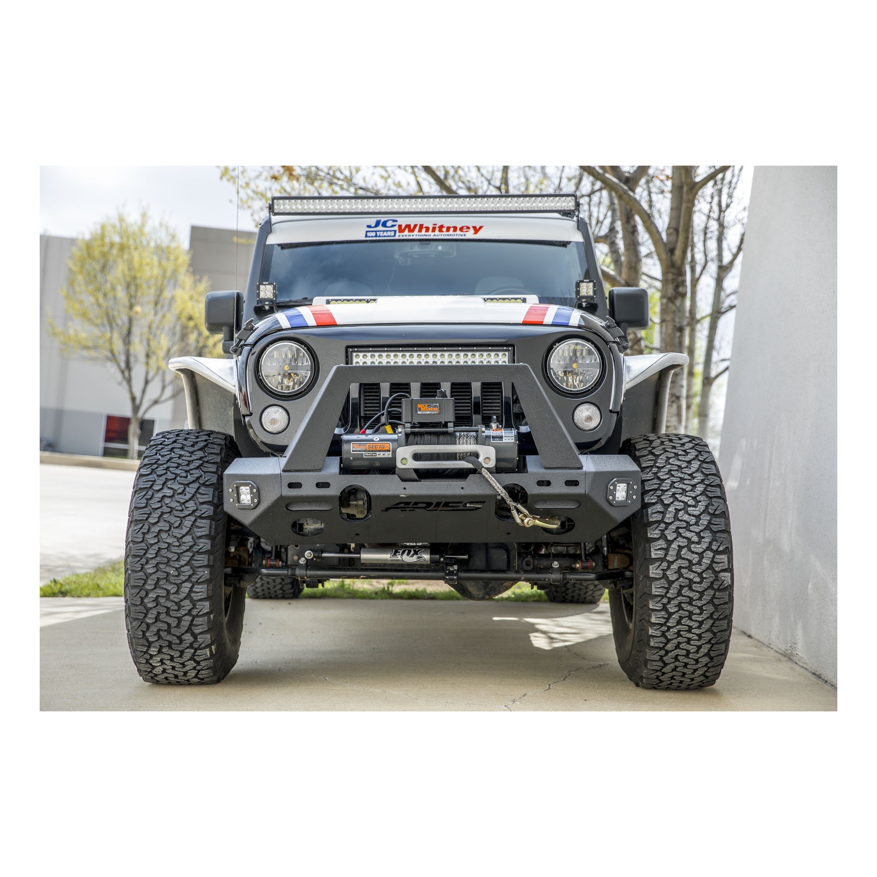 ARIES 2081001 TrailChaser Jeep Wrangler JK Aluminum Front Bumper Center Section