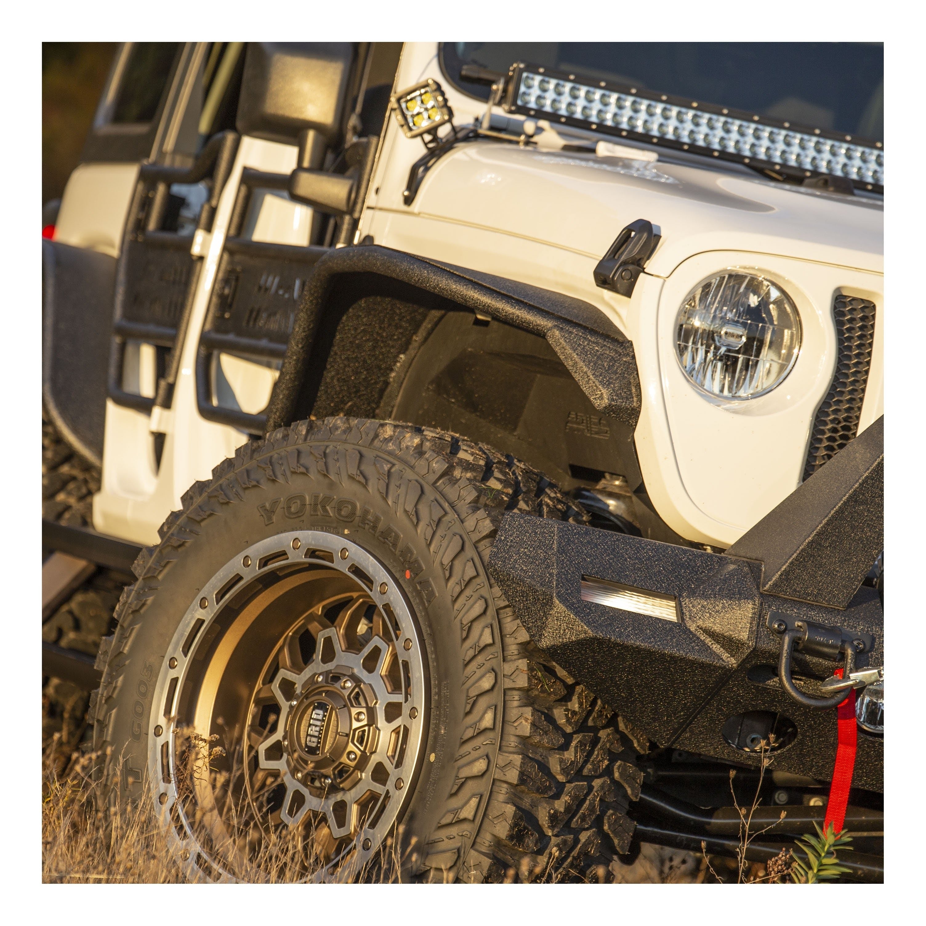 ARIES 2081208 TrailChaser Jeep Wrangler JL, Gladiator Steel Front Bumper Corners