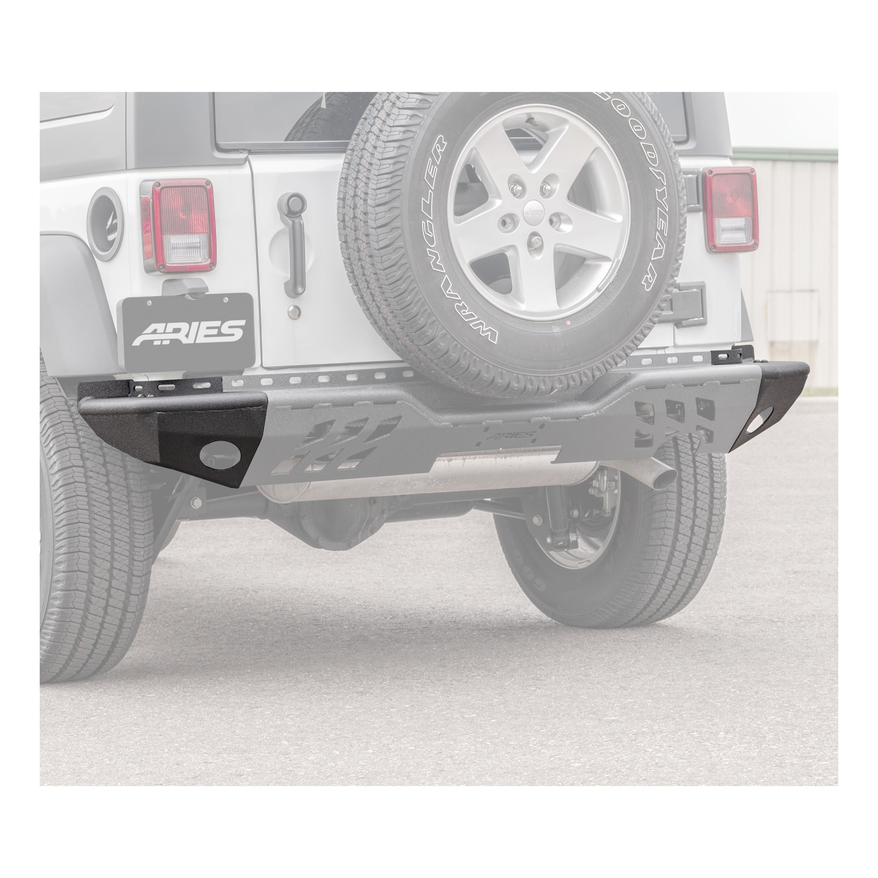 ARIES 2081221 TrailChaser Jeep Wrangler Aluminum Rear Bumper Corners