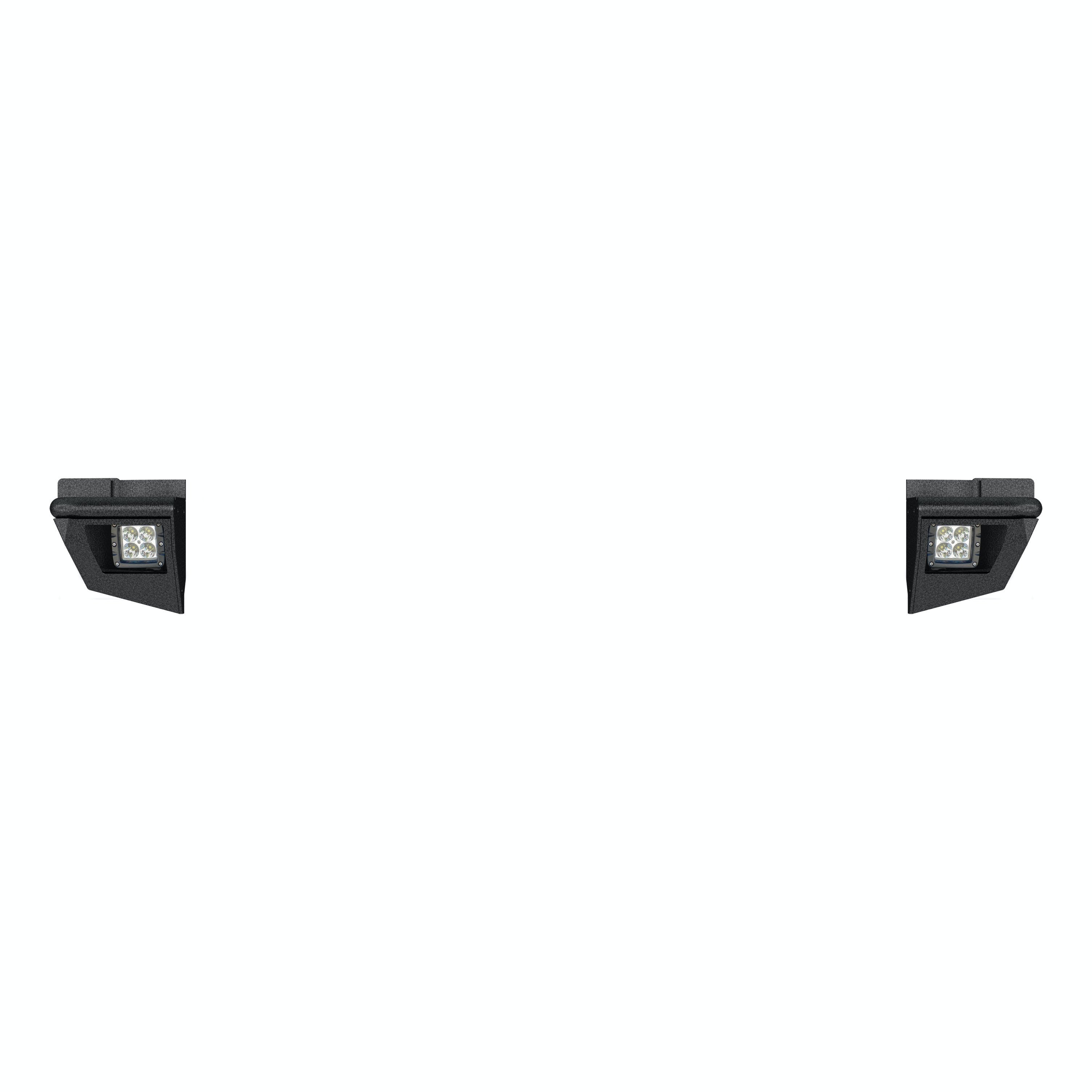 ARIES 2081222 TrailChaser Jeep Wrangler Steel Rear Bumper Corners with LEDs