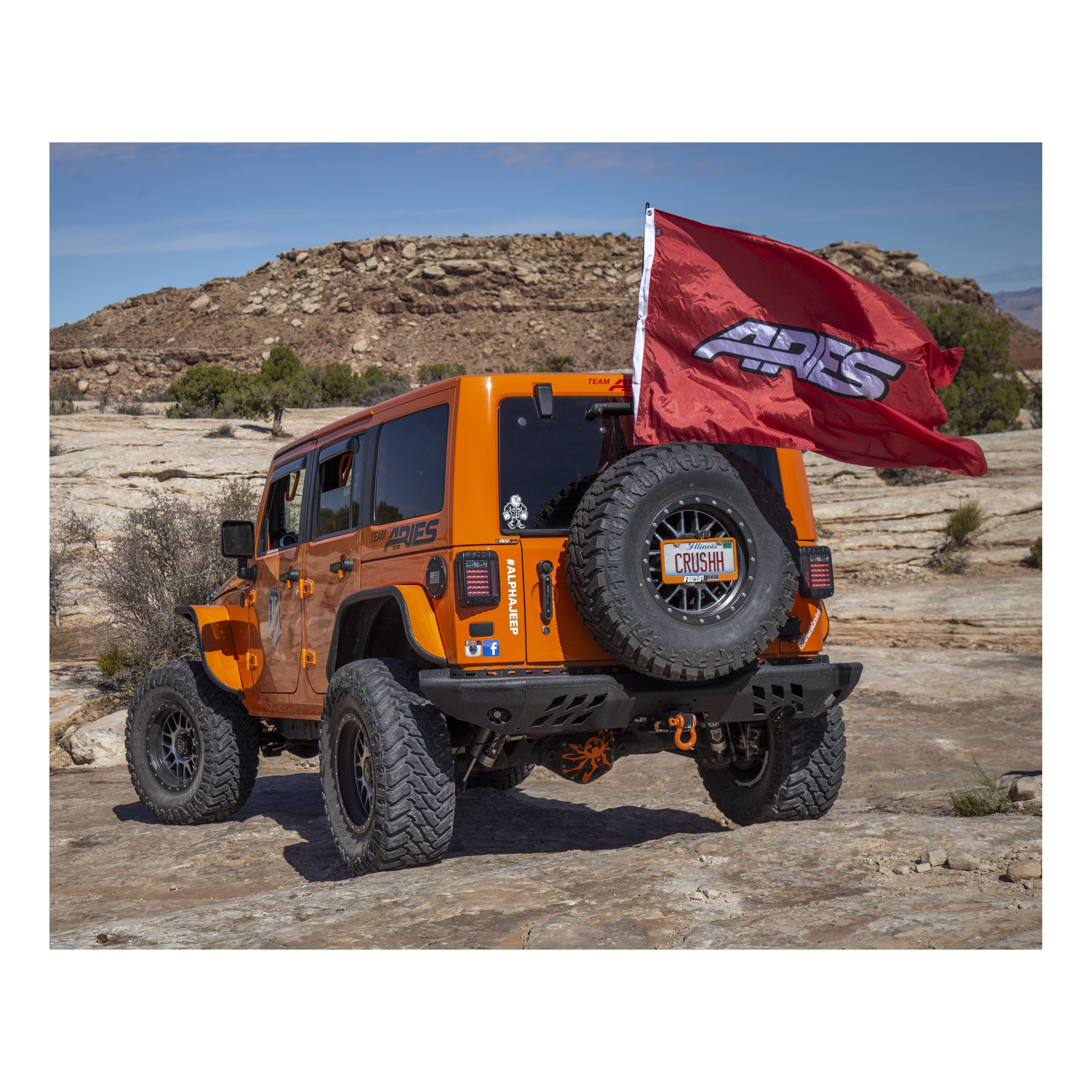 ARIES 2082036 TrailChaser Jeep Wrangler JK Aluminum Rear Bumper