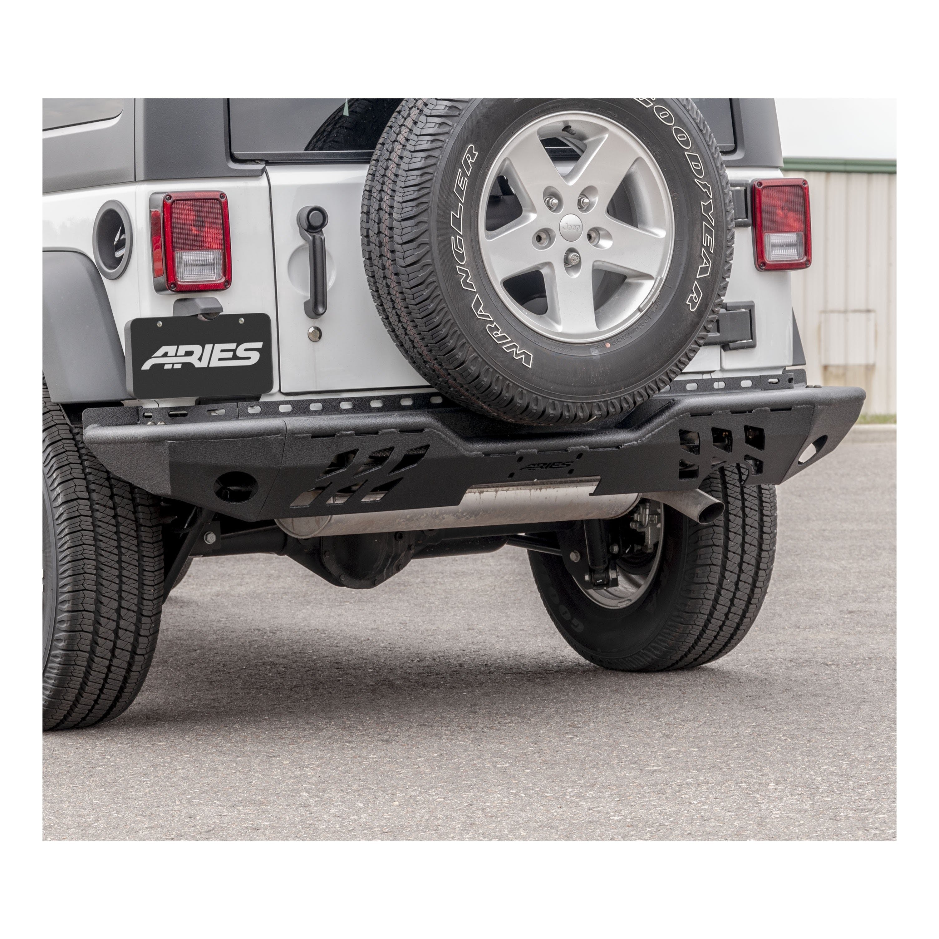 ARIES 2082036 TrailChaser Jeep Wrangler JK Aluminum Rear Bumper