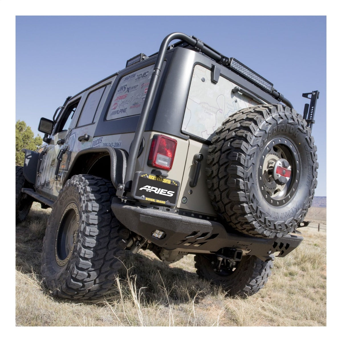 ARIES 2082036 TrailChaser Jeep Wrangler JK Aluminum Rear Bumper