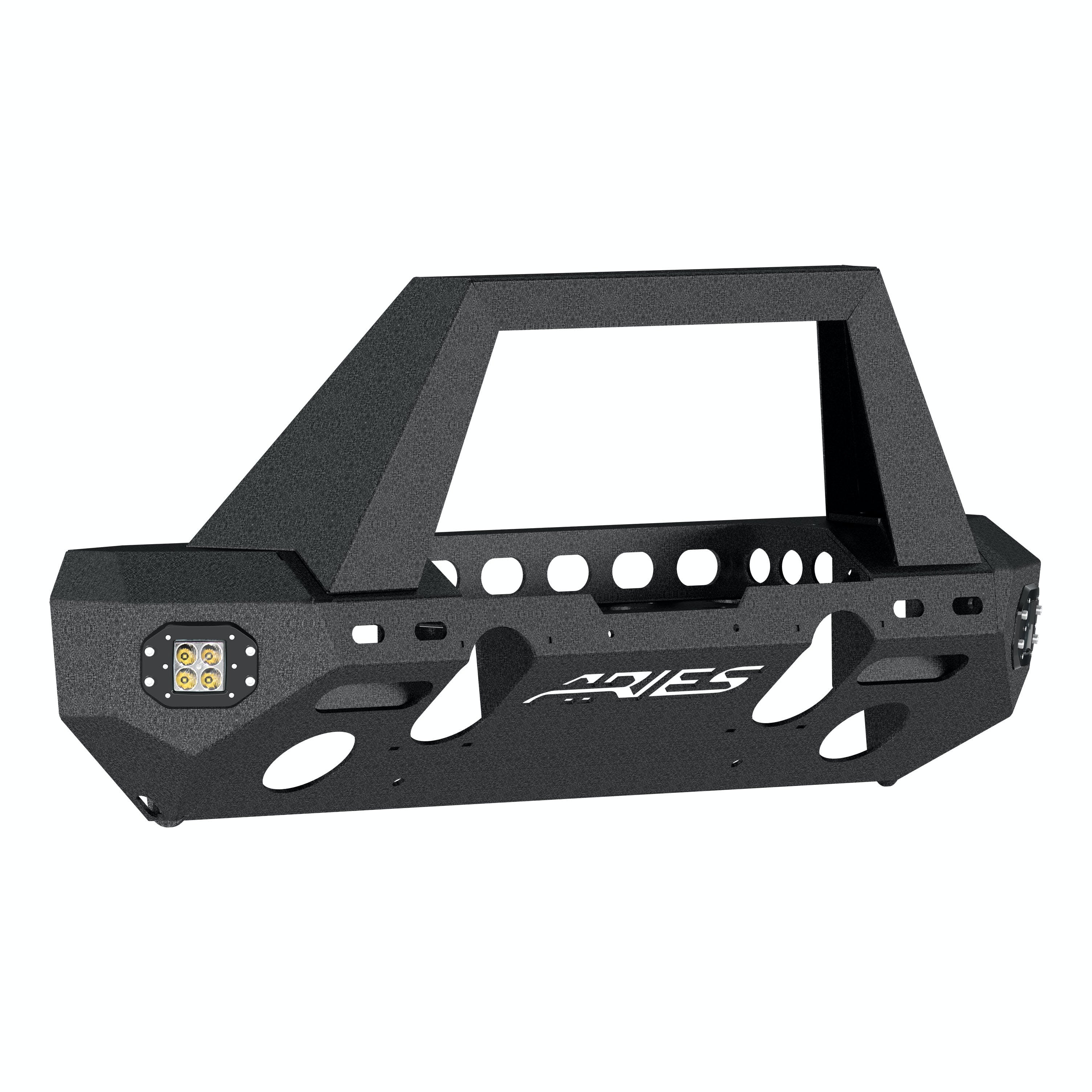 ARIES 2082043 TrailChaser Jeep Wrangler JK Steel Front Bumper (Option 1)