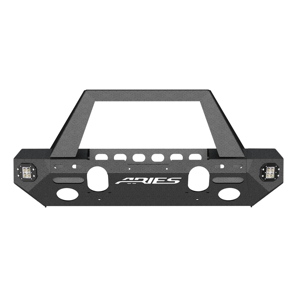 ARIES 2082043 TrailChaser Jeep Wrangler JK Steel Front Bumper (Option 1)