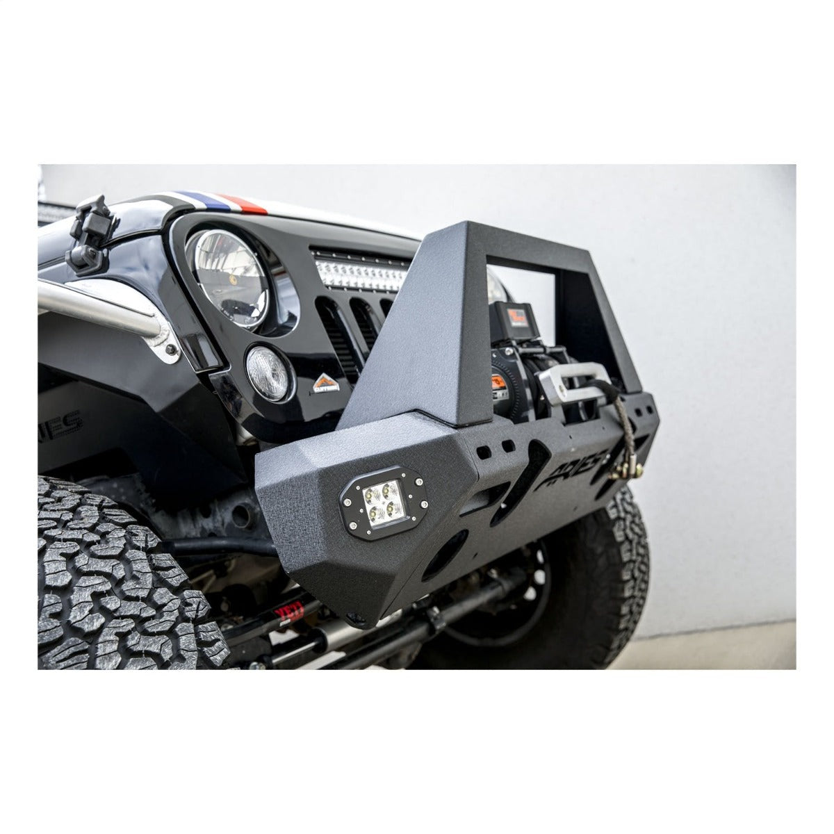 ARIES 2082046 TrailChaser Jeep Wrangler JK Aluminum Front Bumper (Option 1)