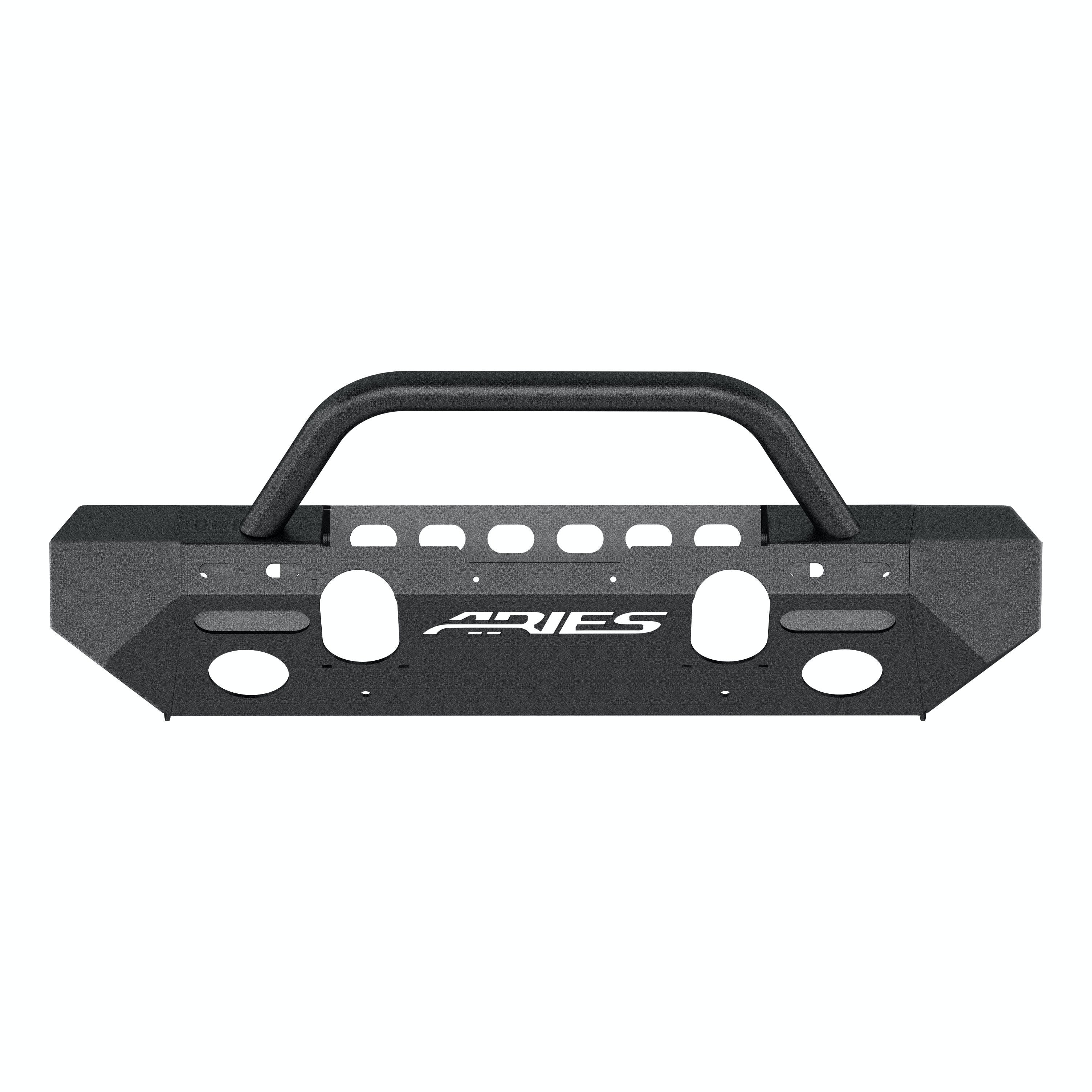 ARIES 2082050 TrailChaser Jeep Wrangler JK Steel Front Bumper (Option 4)