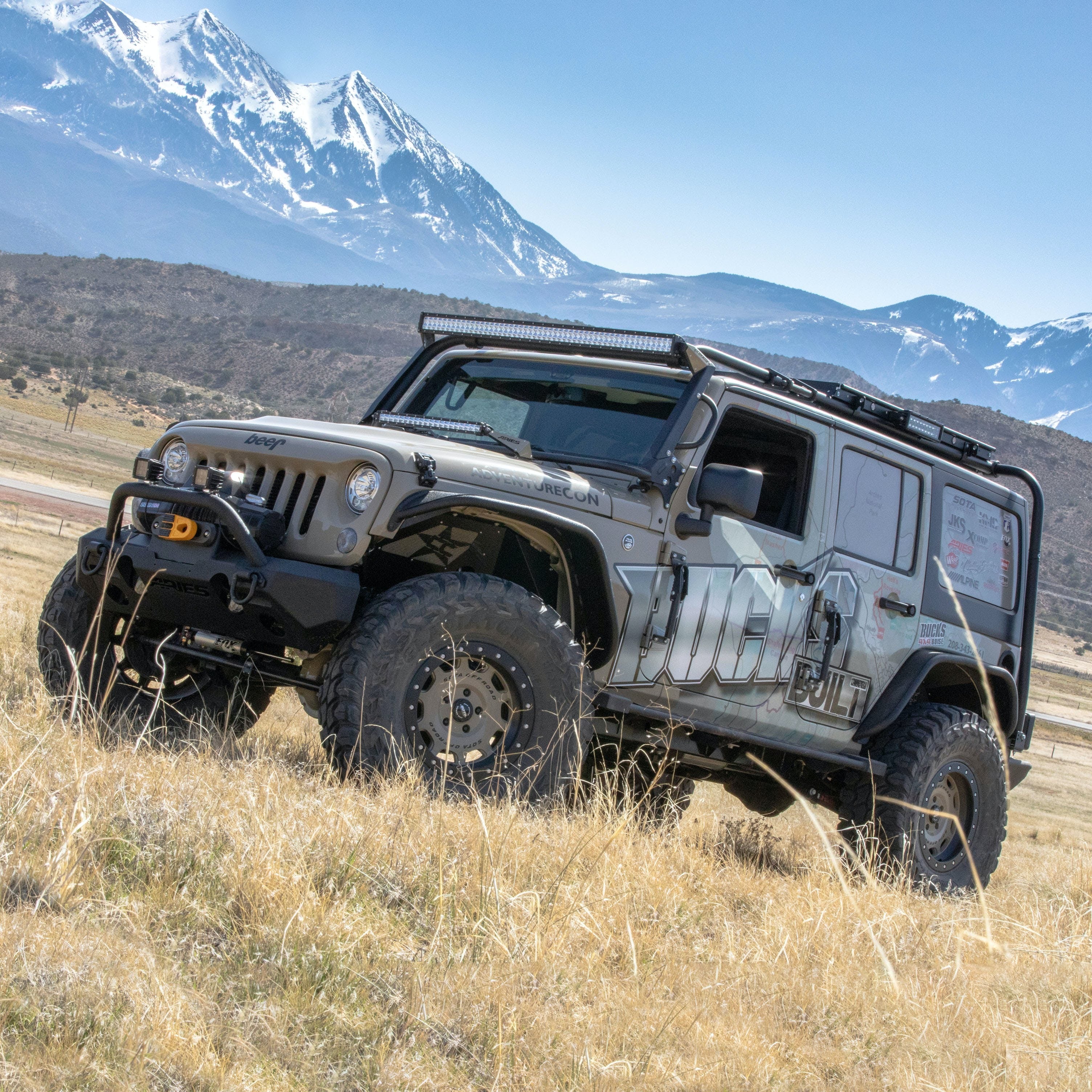 ARIES 2082050 TrailChaser Jeep Wrangler JK Steel Front Bumper (Option 4)