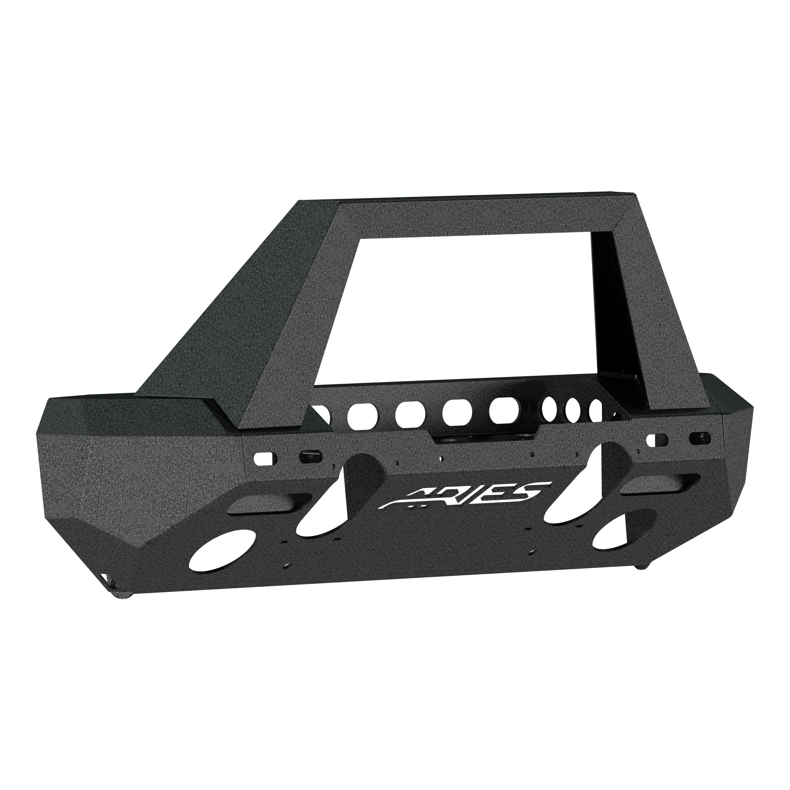 ARIES 2082051 TrailChaser Jeep Wrangler JK Steel Front Bumper (Option 2)