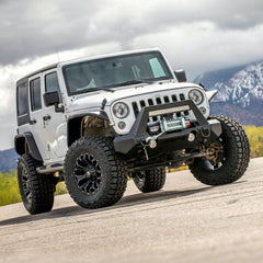 ARIES 2082051 TrailChaser Jeep Wrangler JK Steel Front Bumper (Option 2)