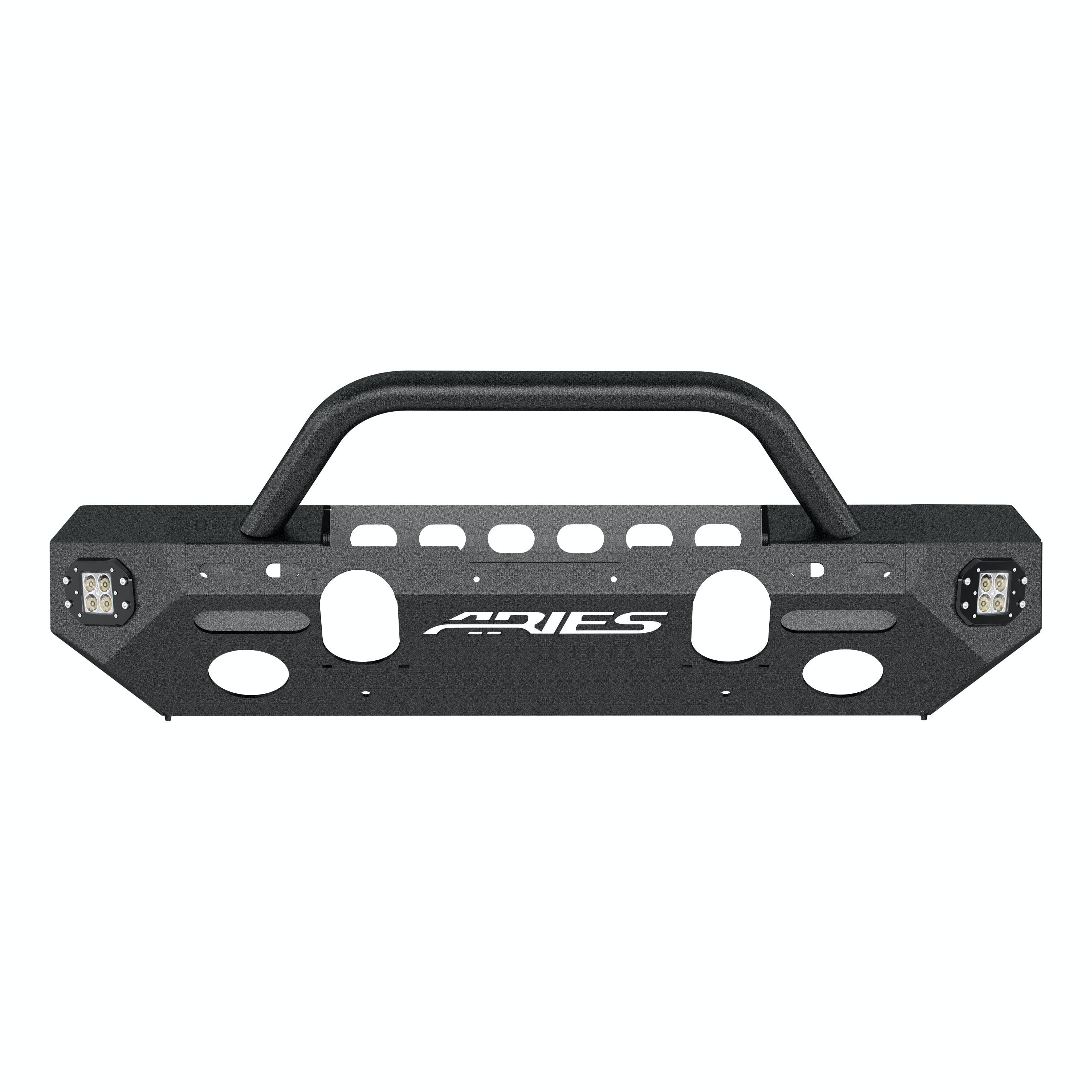 ARIES 2082056 TrailChaser Jeep Wrangler JK Steel Front Bumper (Option 3)