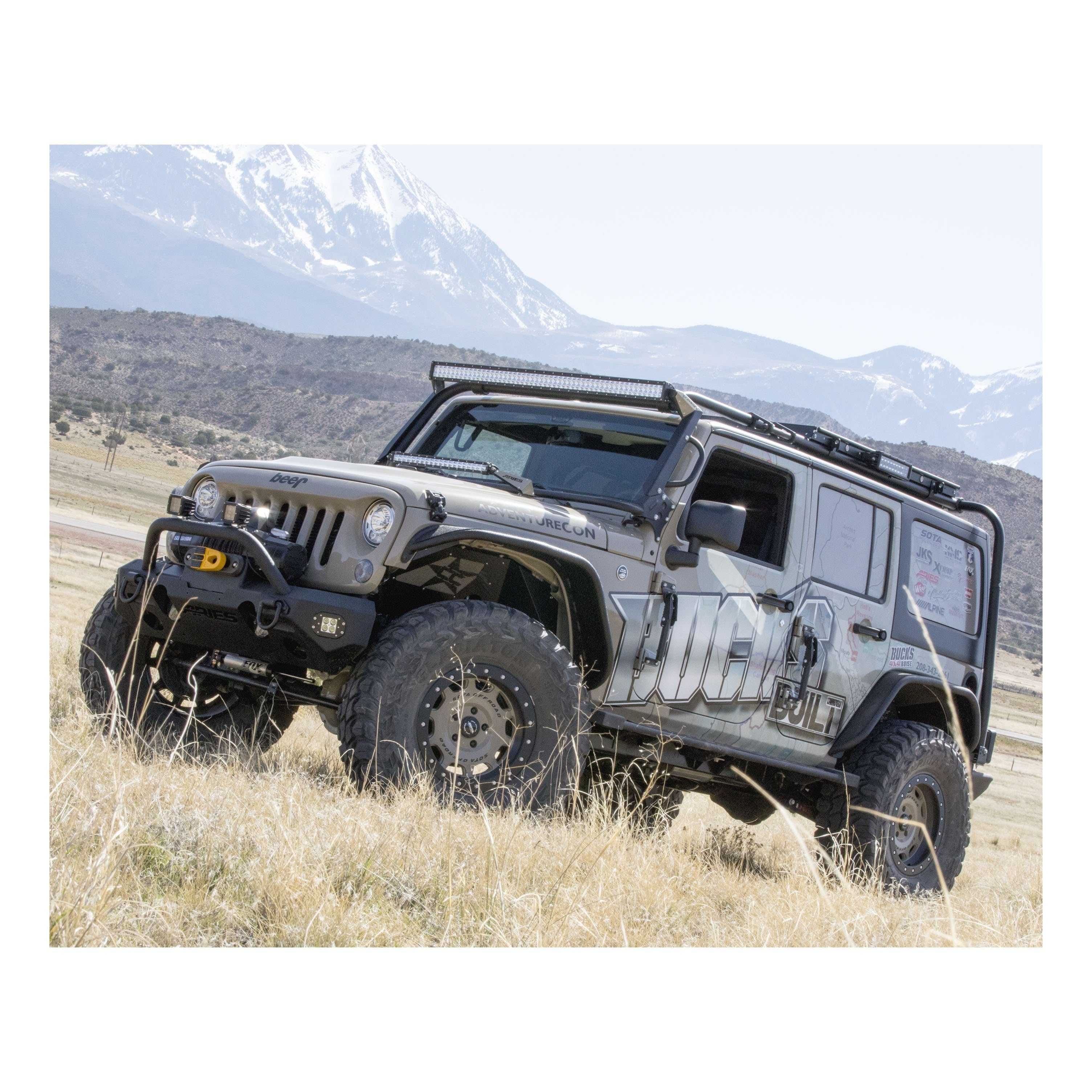 ARIES 2082056 TrailChaser Jeep Wrangler JK Steel Front Bumper (Option 3)