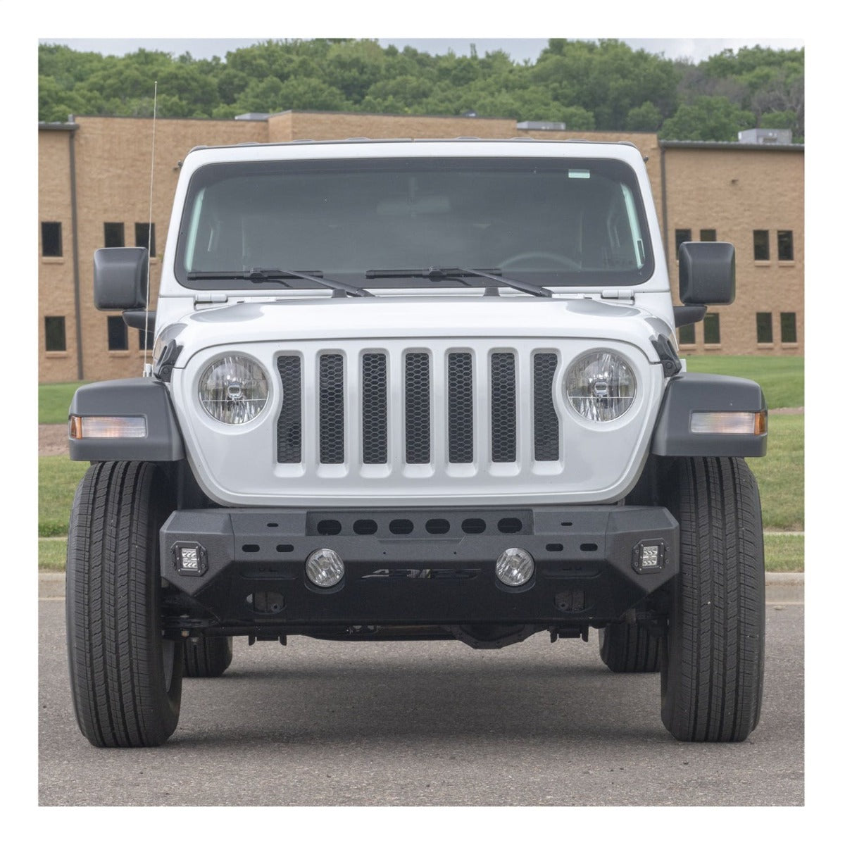 ARIES 2082071 TrailChaser Jeep Wrangler JL, Gladiator Steel Front Bumper (Option 5)