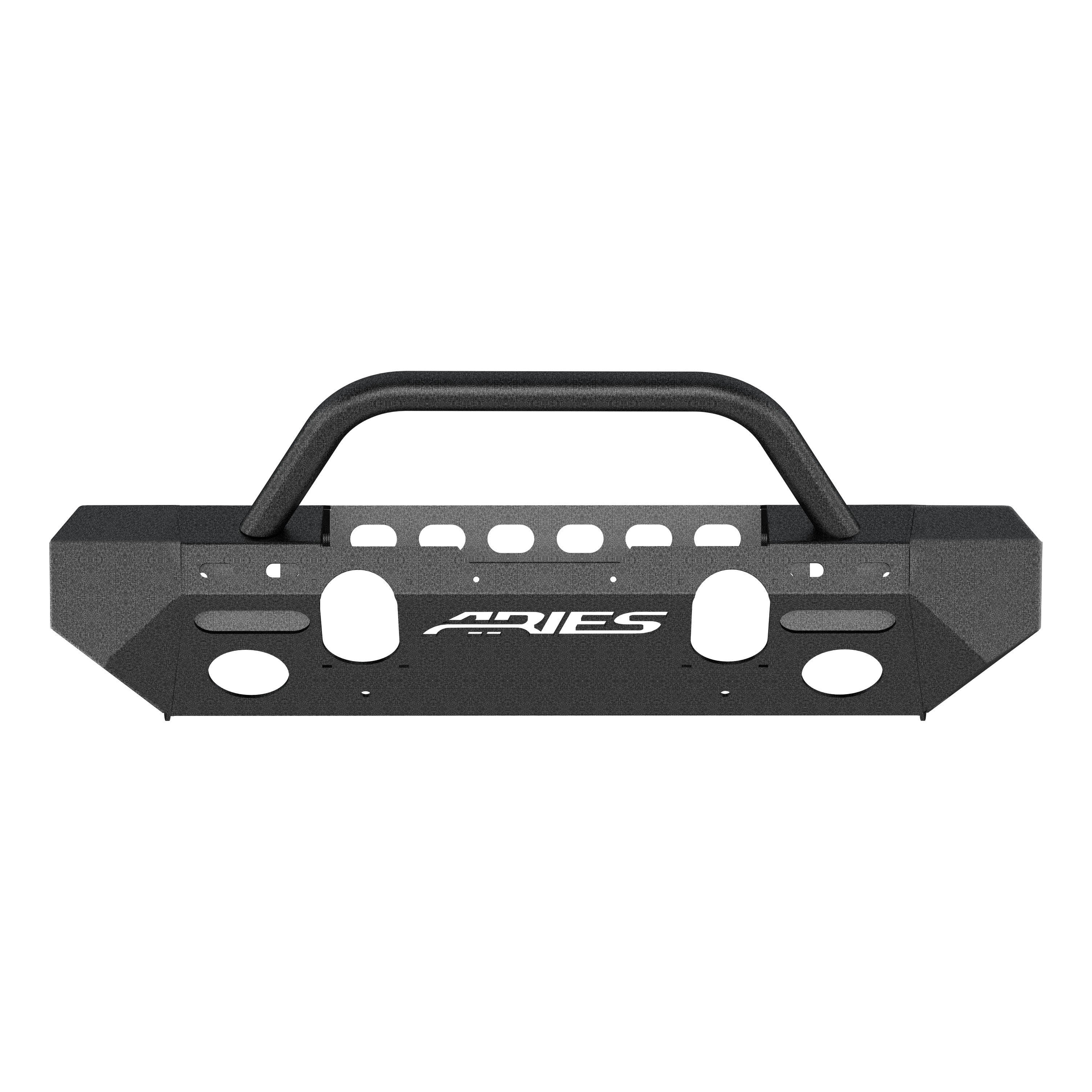 ARIES 2082078 TrailChaser Jeep Wrangler JL, Gladiator Steel Front Bumper (Option 4)