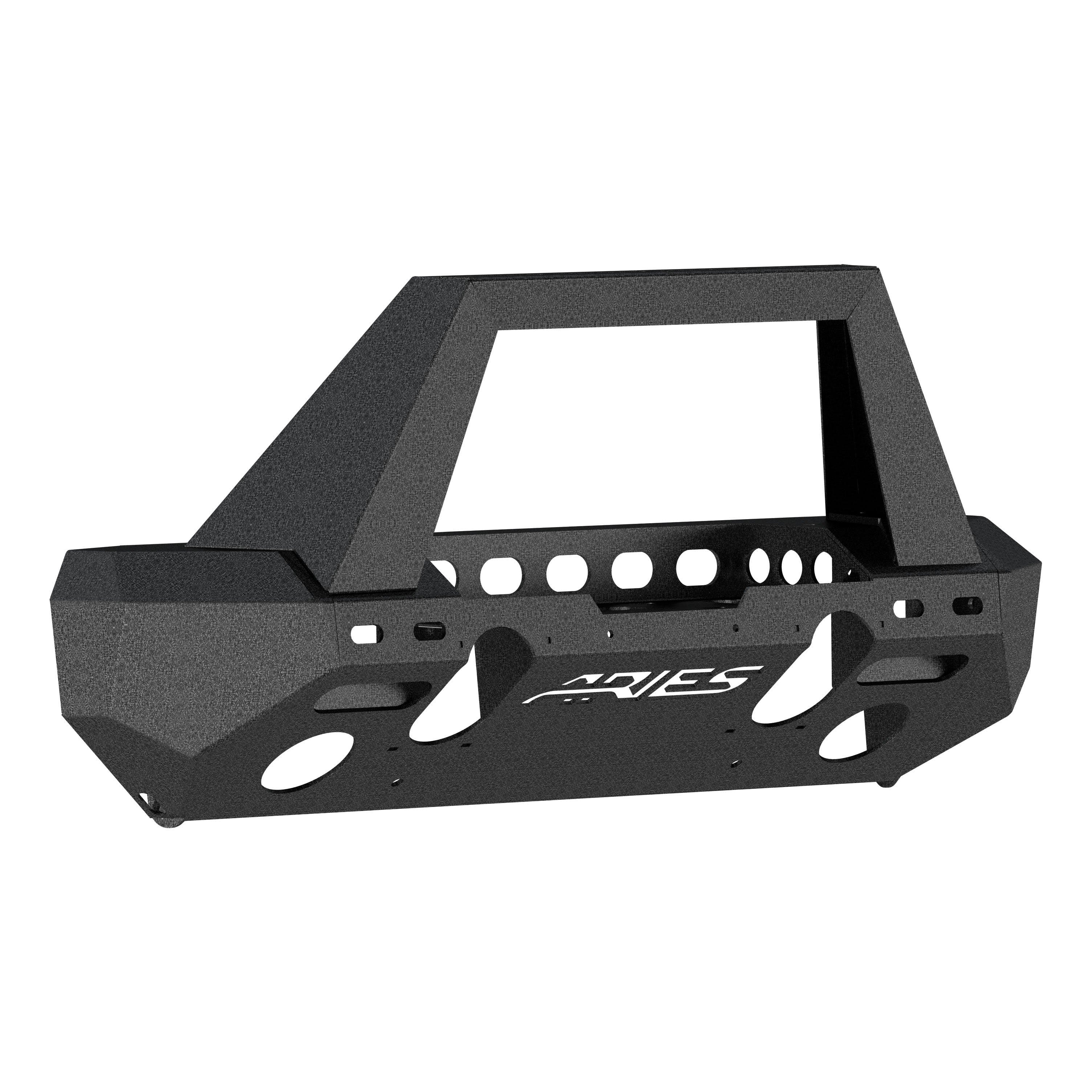 ARIES 2082079 TrailChaser Jeep Wrangler JL, Gladiator Steel Front Bumper (Option 2)