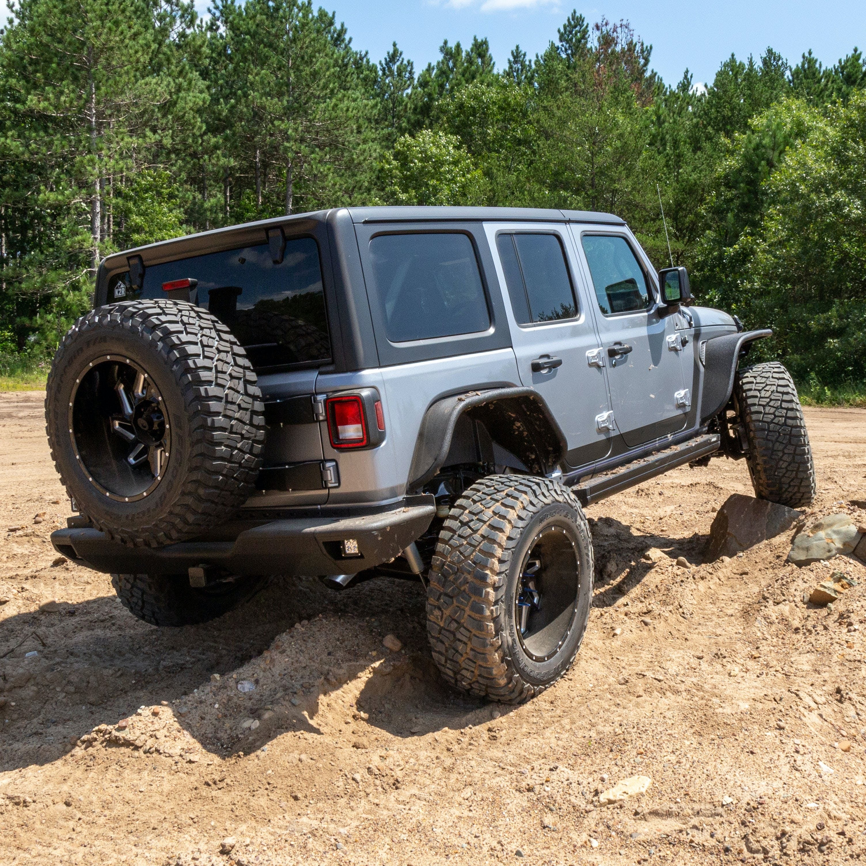 ARIES 2082081 TrailChaser Jeep Wrangler JL Steel Rear Bumper with LED Lights