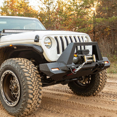 ARIES 2082099 TrailChaser Jeep Wrangler JL, Gladiator Aluminum Front Bumper (Option 9)