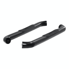 ARIES 214048 3" Round Black Stainless Side Bars, Select Silverado, Sierra 1500, 2500, 3500 HD