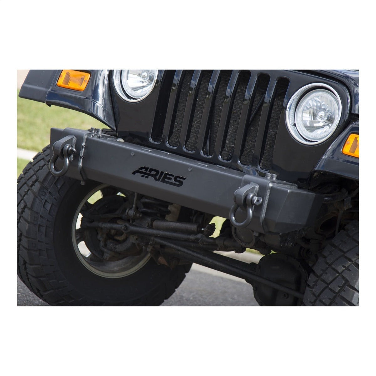 ARIES 2156001 TrailCrusher Jeep Wrangler TJ Steel Front Bumper, 9.5K