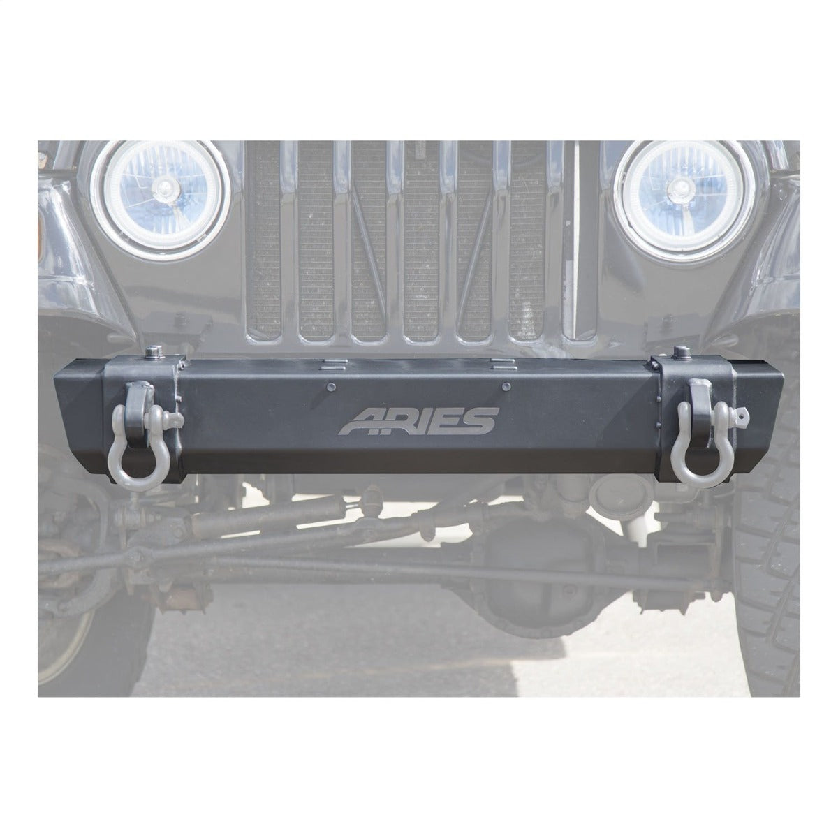 ARIES 2156001 TrailCrusher Jeep Wrangler TJ Steel Front Bumper, 9.5K