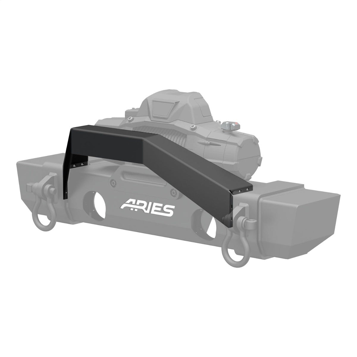 ARIES 2156050 TrailCrusher Jeep Wrangler, Gladiator Steel Front Bumper Angular Brush Guard