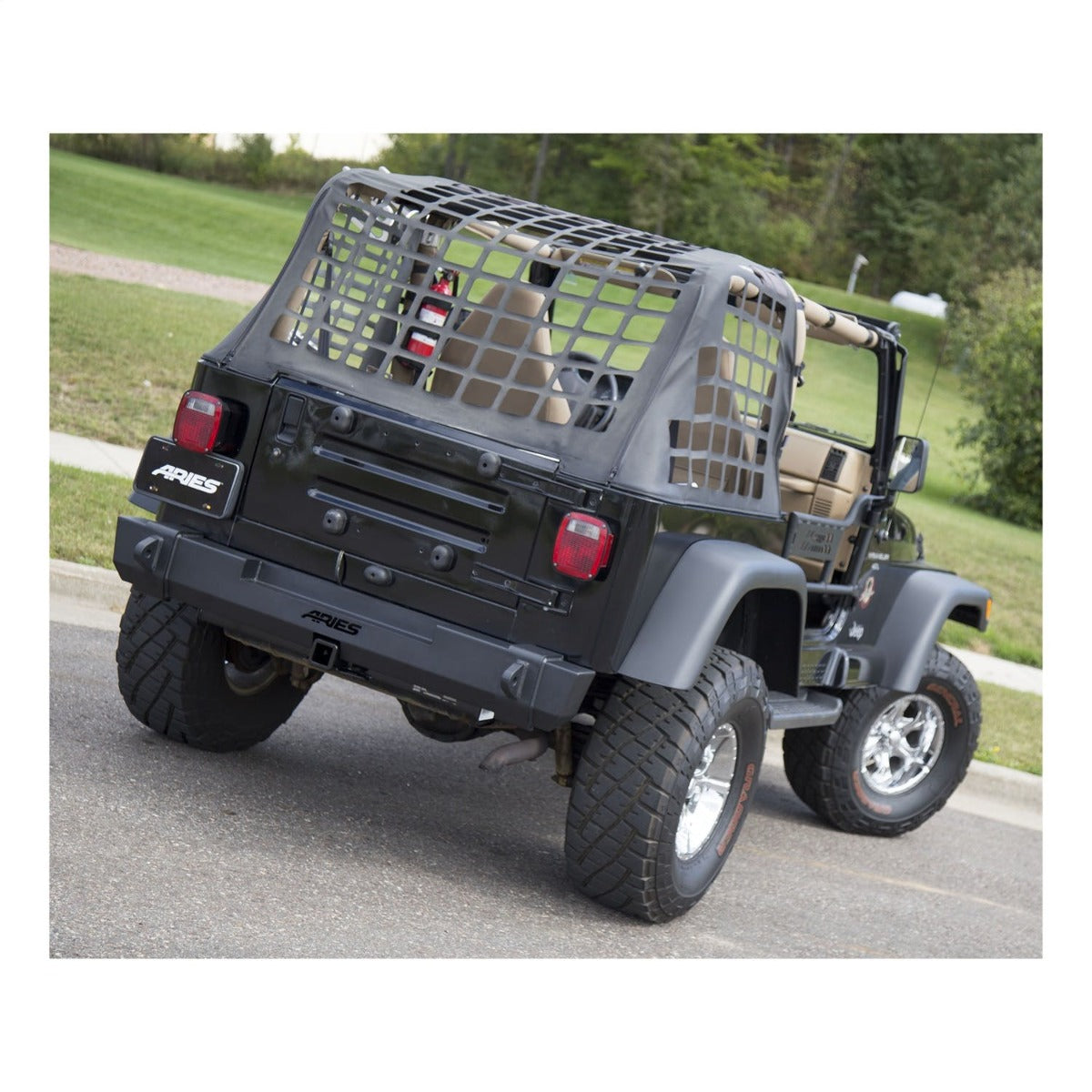 ARIES 2157001 TrailCrusher Jeep Wrangler TJ Steel Rear Bumper, 9.5K