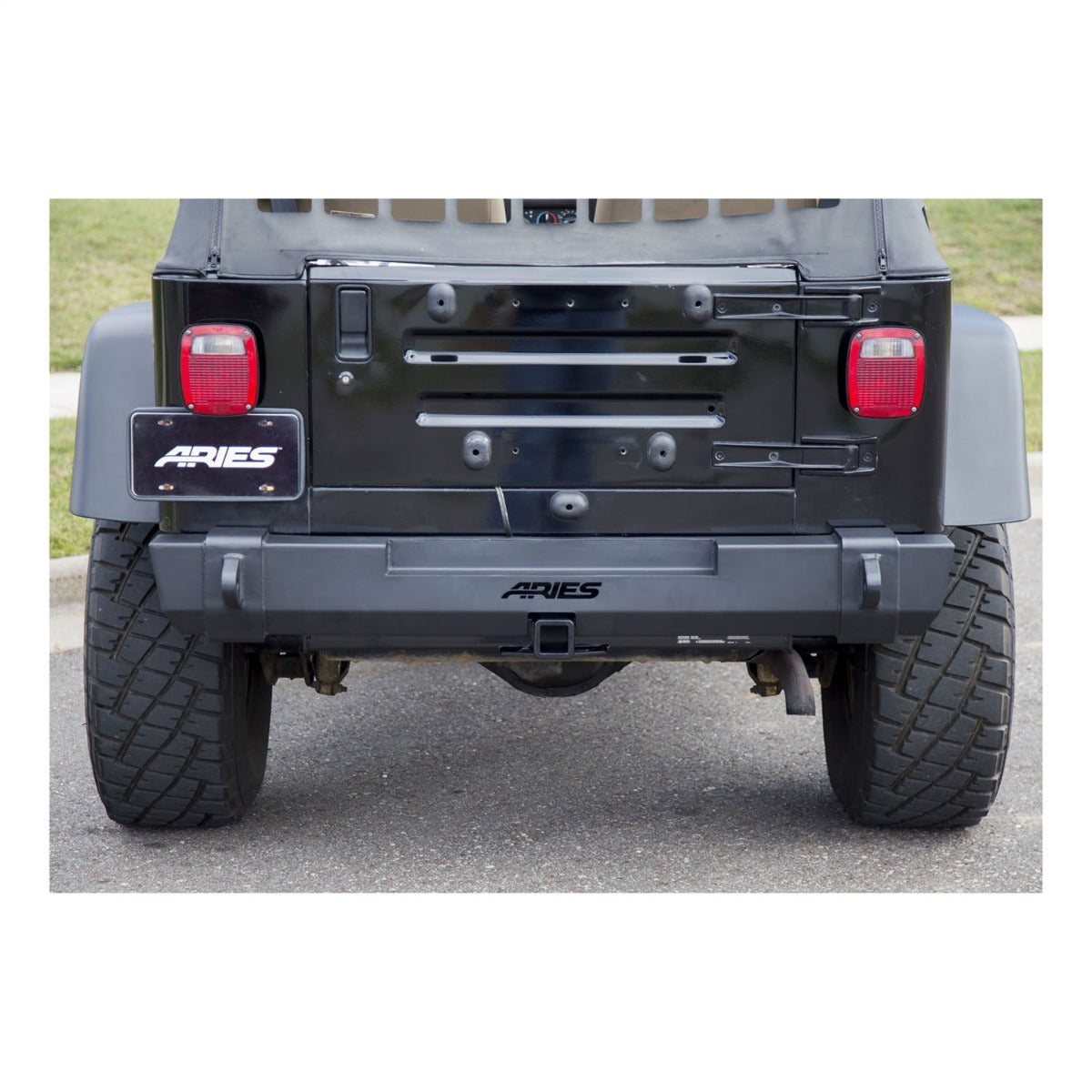 ARIES 2157001 TrailCrusher Jeep Wrangler TJ Steel Rear Bumper, 9.5K