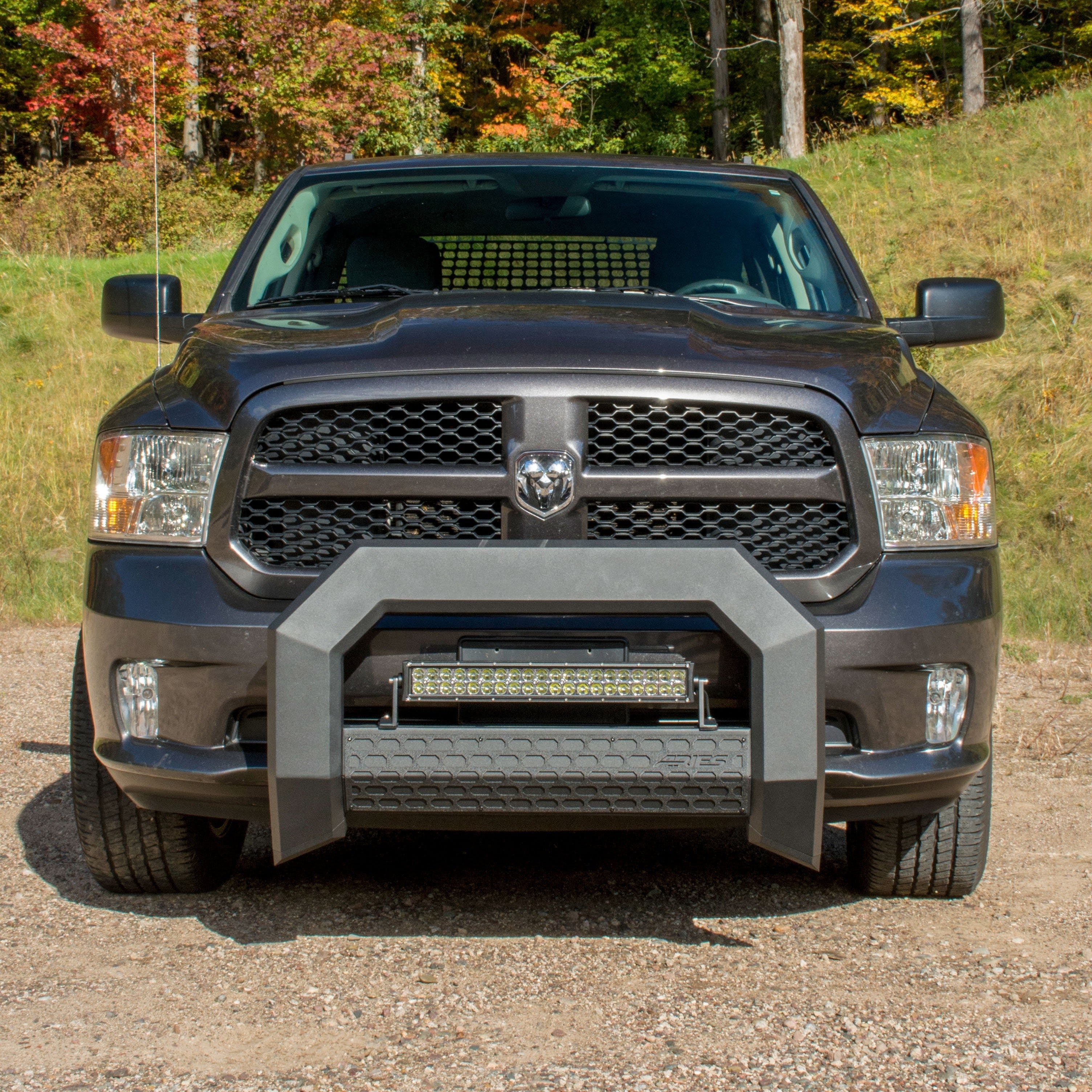 ARIES 2165000 AdvantEDGE 5-1/2" Black Aluminum Bull Bar, Select Dodge, Ram 1500