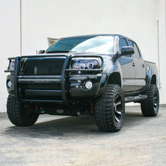 ARIES 2170001 Pro Series Black Steel Grille Guard with Light Bar, Select Toyota Tacoma