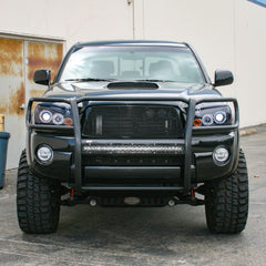 ARIES 2170001 Pro Series Black Steel Grille Guard with Light Bar, Select Toyota Tacoma