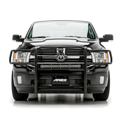 ARIES 2170028 Pro Series Black Steel Grille Guard with Light Bar, Select Dodge, Ram 1500