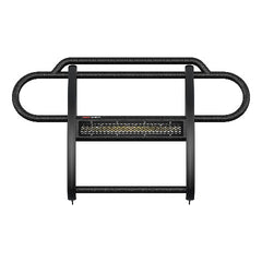 ARIES 2170032 Pro Series Black Steel Grille Guard with Light Bar, Select Jeep JL, Gladiator