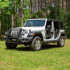 ARIES 2170032 Pro Series Black Steel Grille Guard with Light Bar, Select Jeep JL, Gladiator