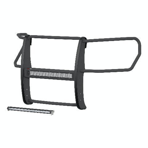ARIES 2170035 Pro Series Black Steel Grille Guard with Light Bar, Select Chevy Silverado 1500