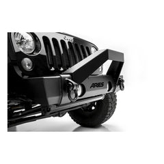 ARIES 2186001 TrailCrusher Jeep Wrangler TJ Steel Front Bumper with Brush Guard, 9.5K