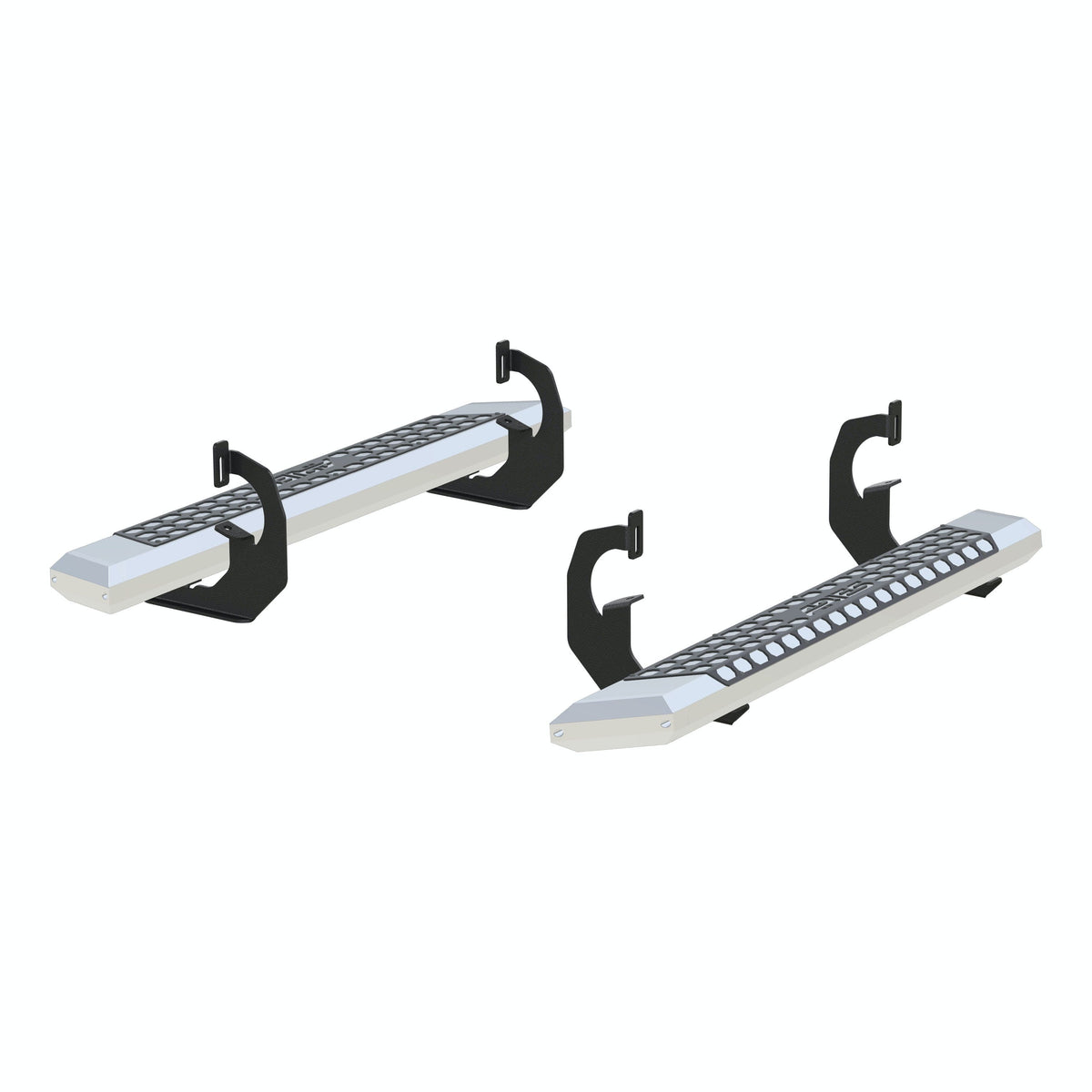 ARIES 2555001 AdvantEDGE 5-1/2" x 53" Chrome Aluminum Side Bars, Select Silverado, Sierra
