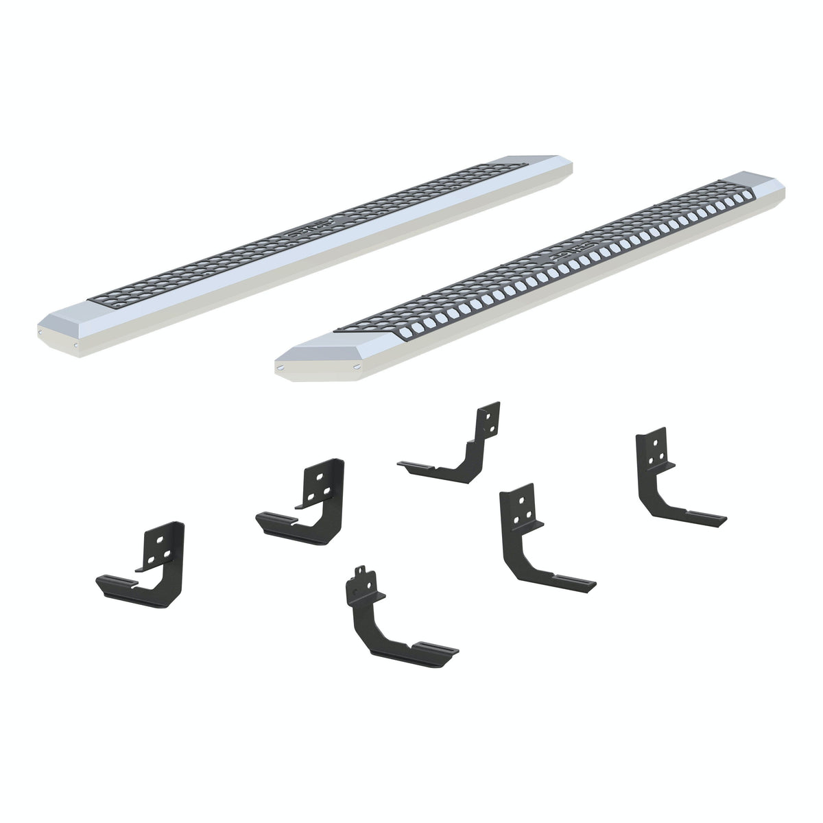 ARIES 2555006 AdvantEDGE 5-1/2" x 85" Chrome Aluminum Side Bars, Select Ram 1500 to 5500