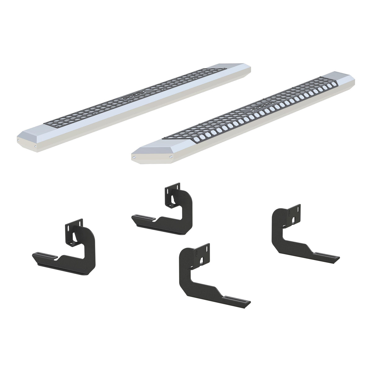 ARIES 2555008 AdvantEDGE 5-1/2" x 75" Chrome Aluminum Side Bars, Select Ford F-150